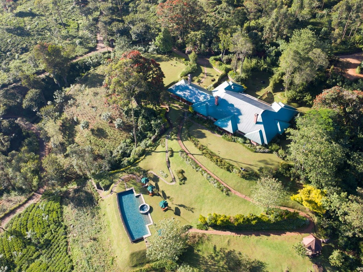 Aerial view of Dunkeld Bungalow Ceylon Tea Trails Sri Lanka