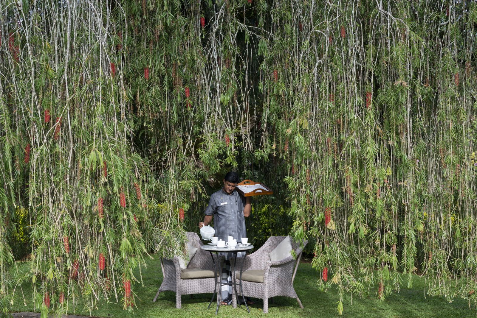 Tea in the gardens at Ceylon Tea Trails Sri Lanka