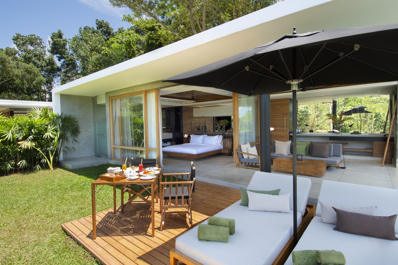 Terrace of Contemporary Villa at Haritha Villas Sri Lanka