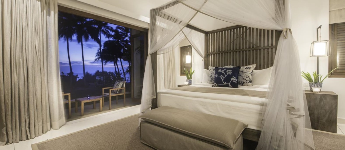 ocean view guest suite at Kumu Beach on the south coast of Sri Lanka