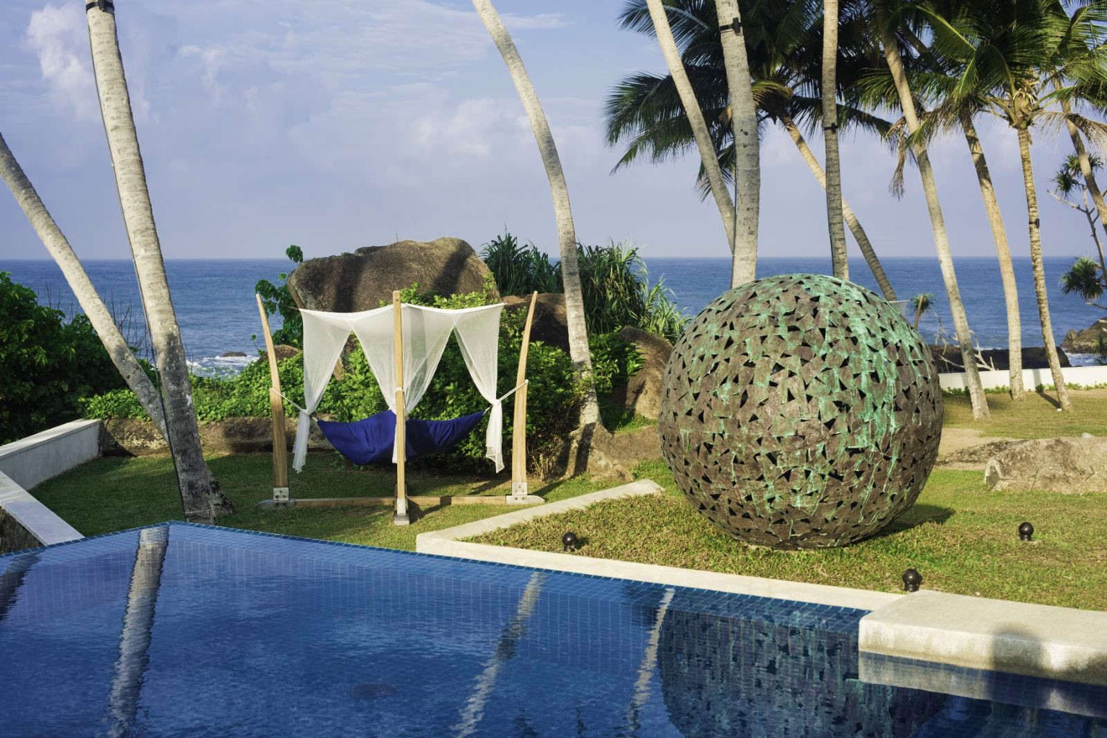 Pool hammock at Kumu Beach on the south coast of Sri Lanka