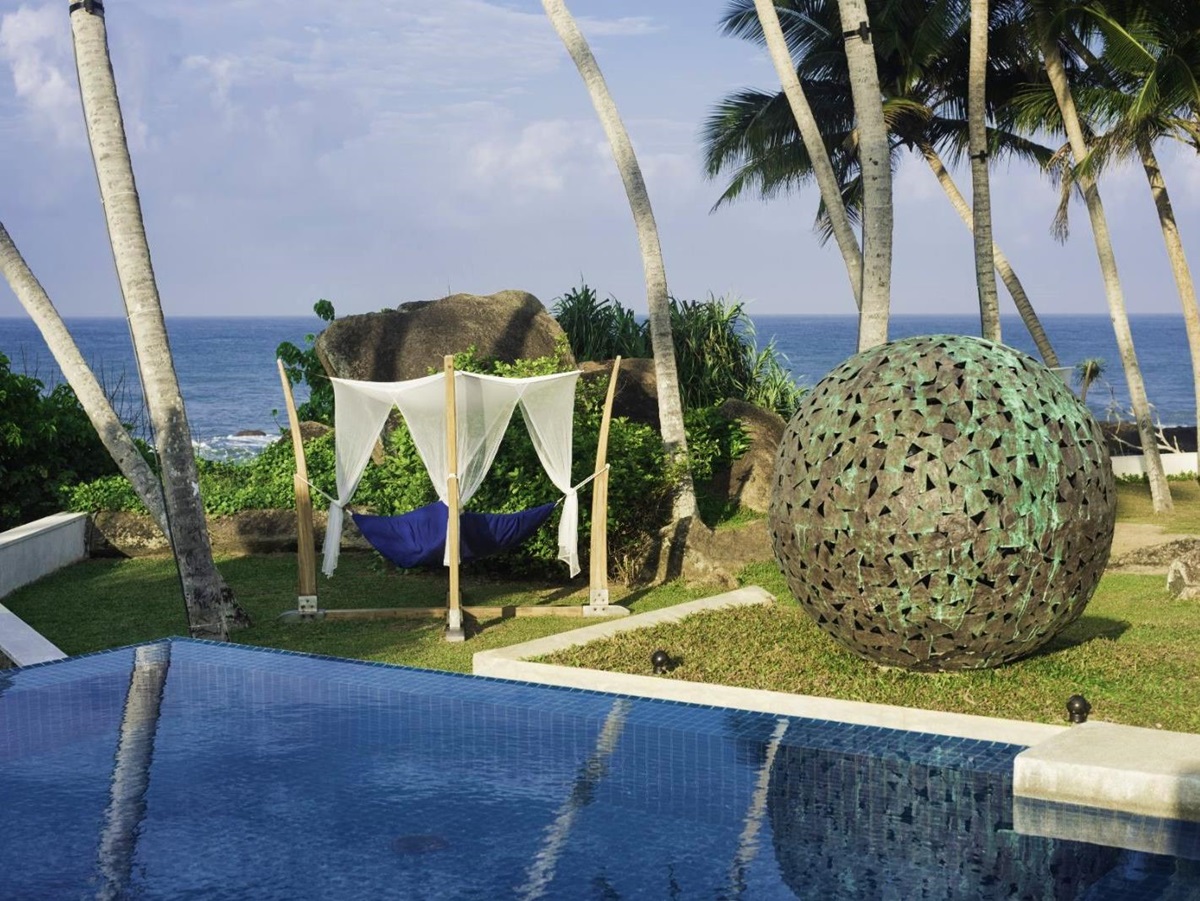 Pool hammock at Kumu Beach on the south coast of Sri Lanka