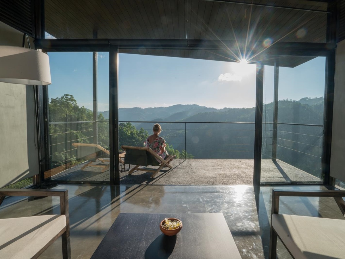 View from chalet terrace at Santani Wellness Resort Sri Lanka