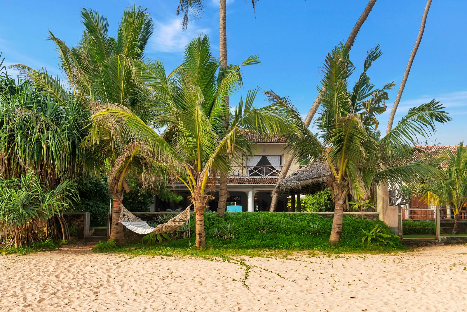 Beach hammock at Sisindu C on the southern coast of Sri Lanka