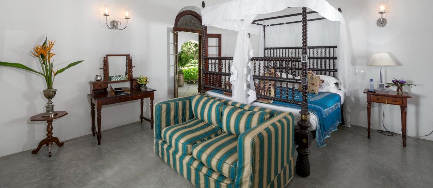 The Peacock Royal suite at The kandy house in Sri Lanka