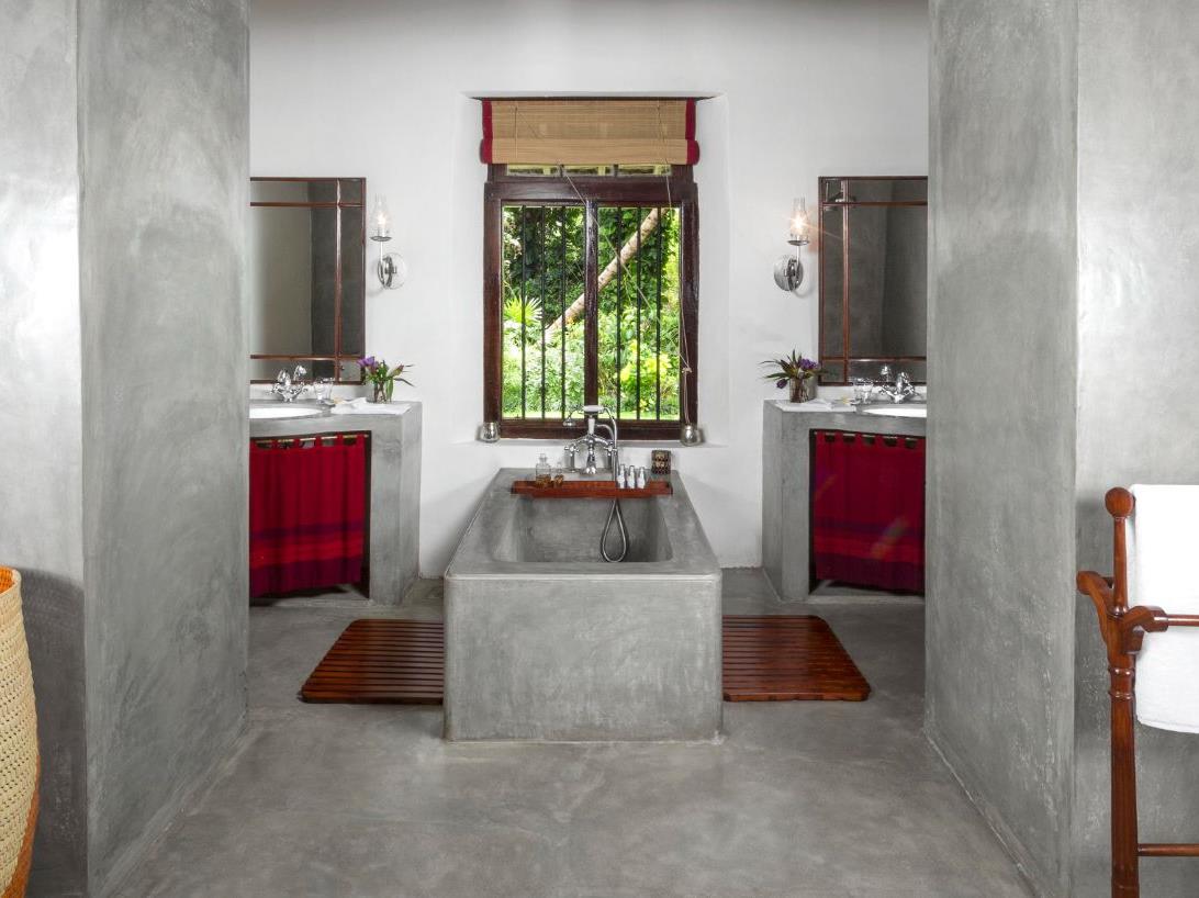 Red Spot Duke guest suite bathroom at The kandy house in Sri Lanka
