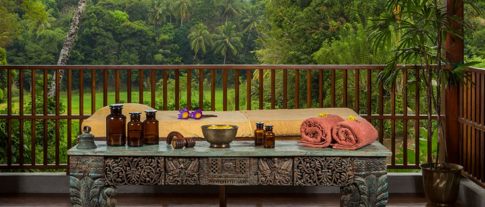 Spa bed at The kandy house in Sri Lanka