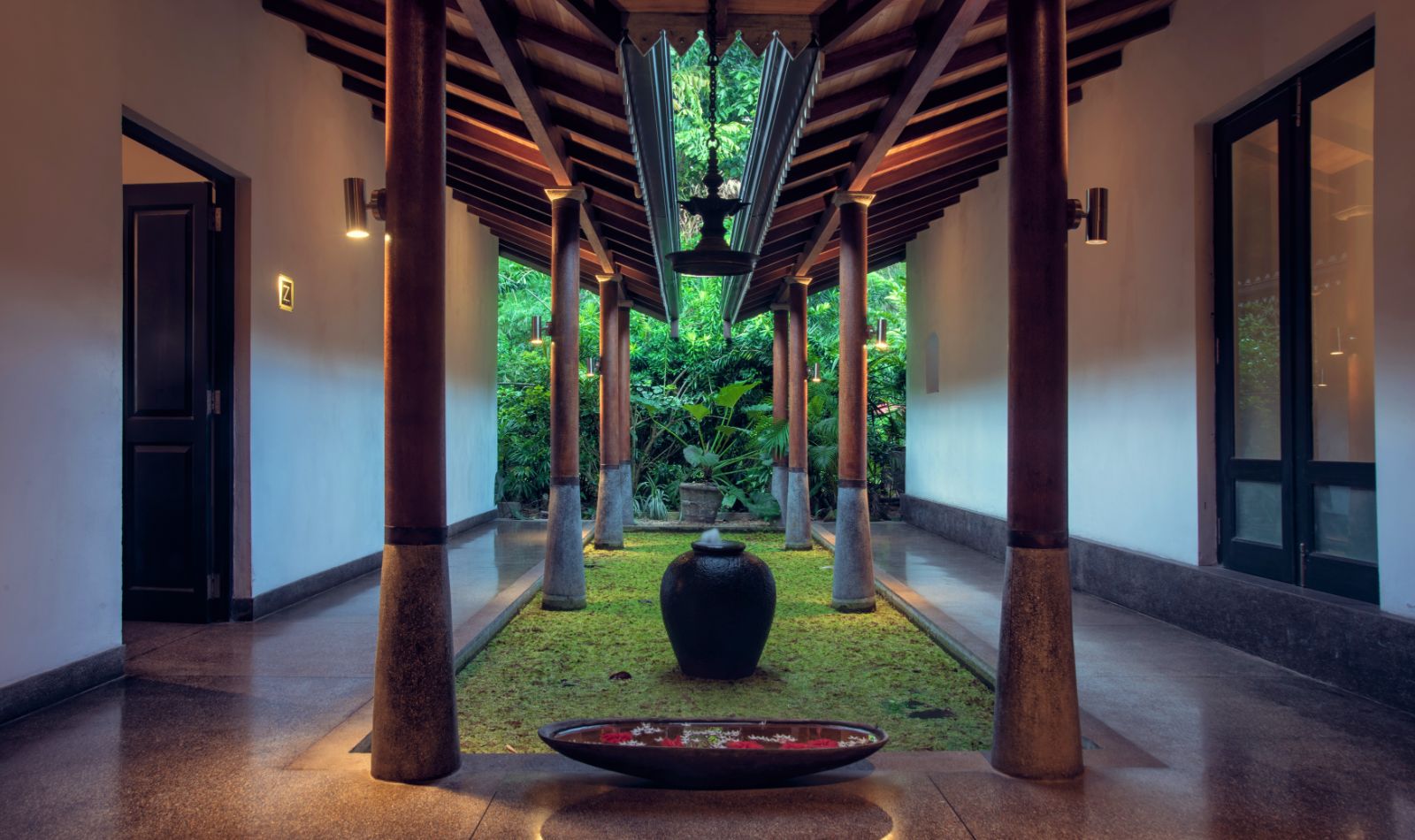 Courtyard area at The Wallawwa in Sri Lanka