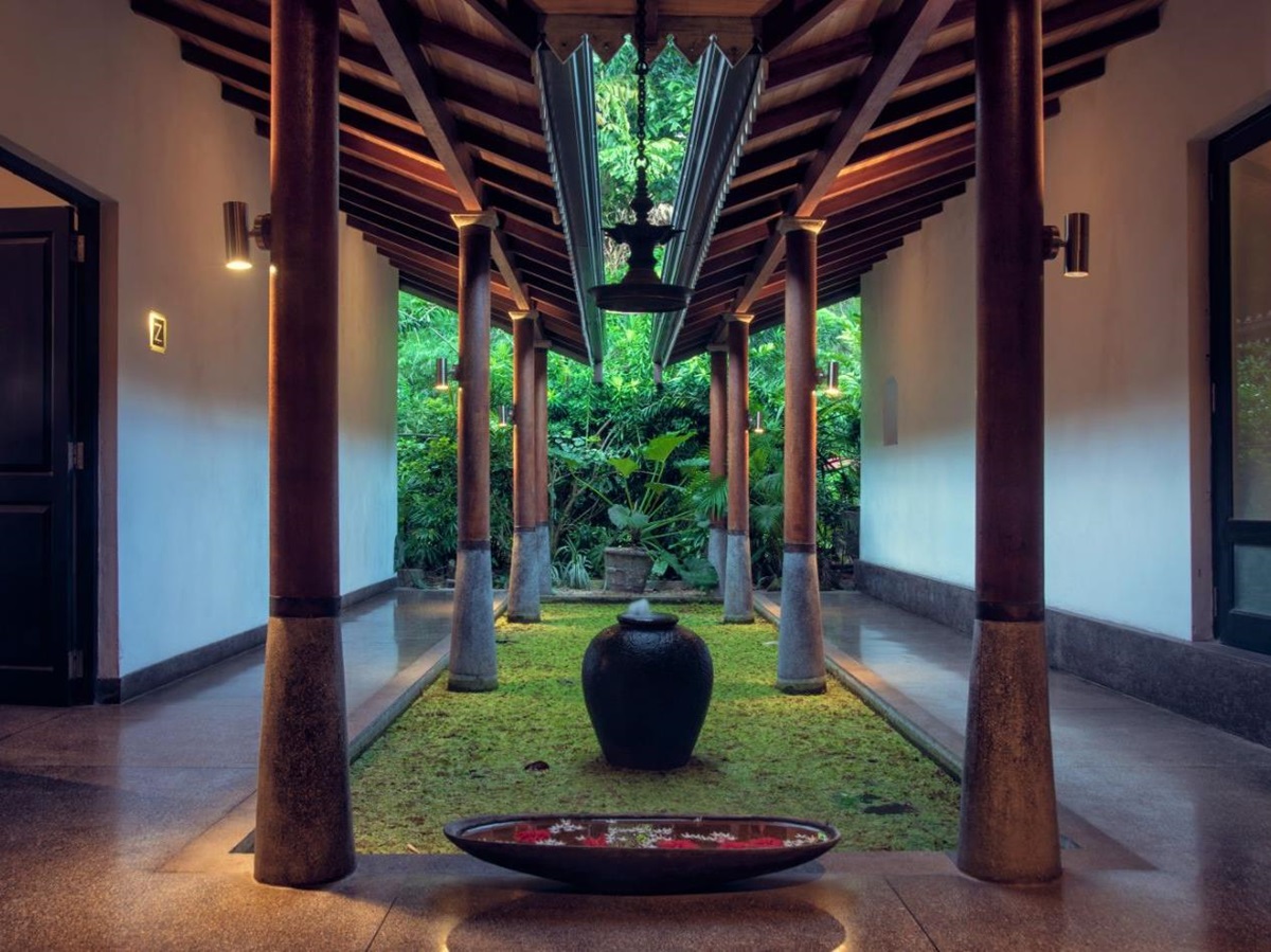 Courtyard area at The Wallawwa in Sri Lanka