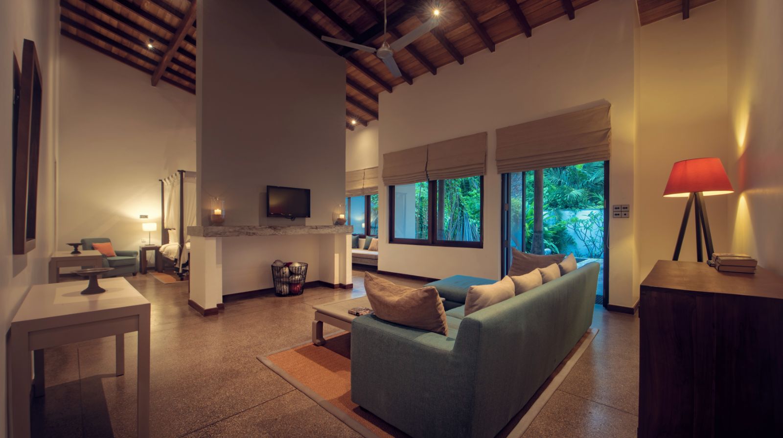 guest suite lounge at The Wallawwa in Sri Lanka