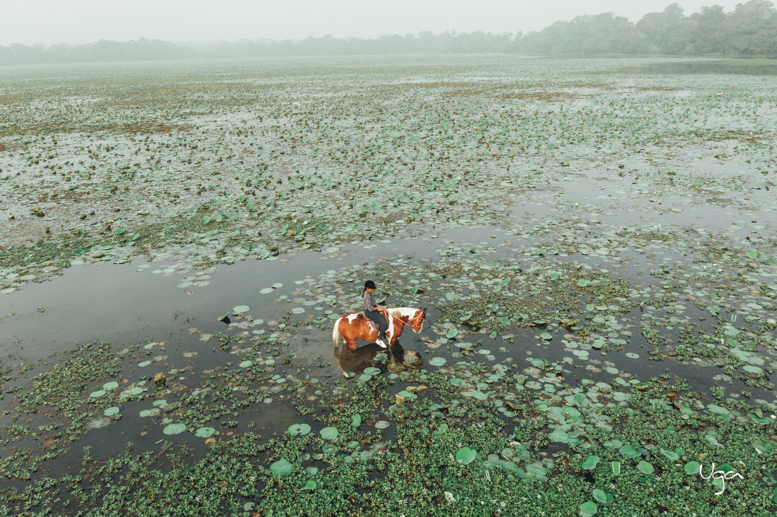 Riding near the grounds of Uga Ulagalla in the Anuradhapura region of Sri Lanka