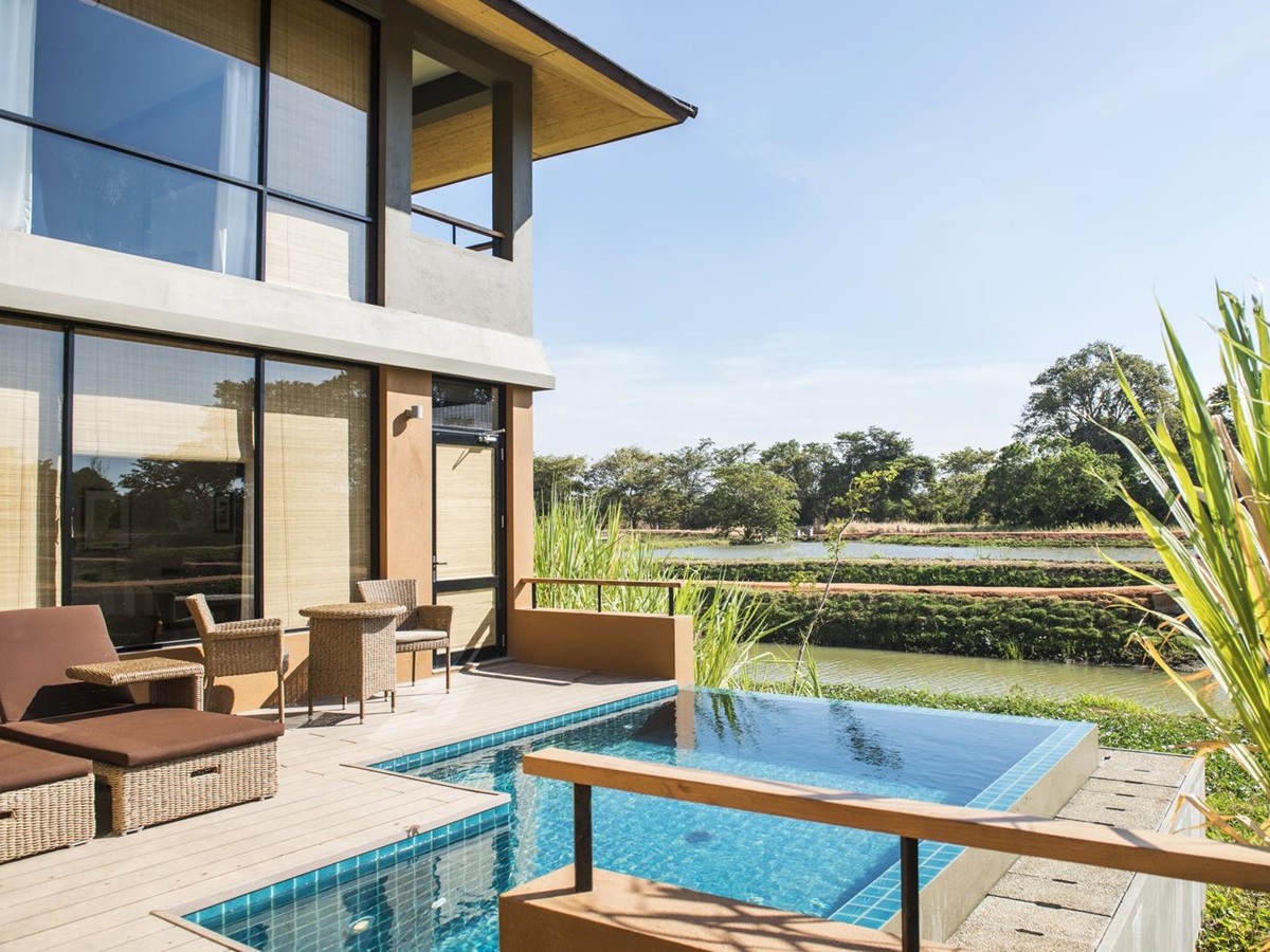 Duplex Villa pool at Water Garden Sigiriya in Sri Lanka
