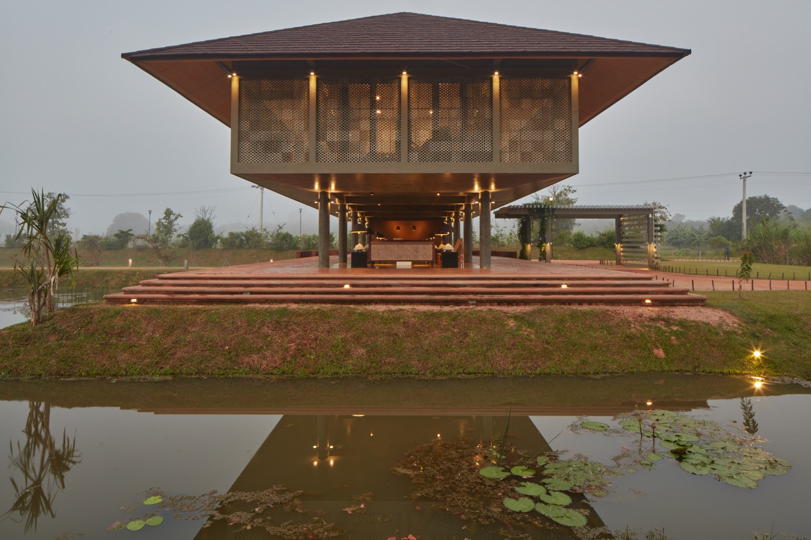 Waterfront at Water Garden Sigiriya in Sri Lanka