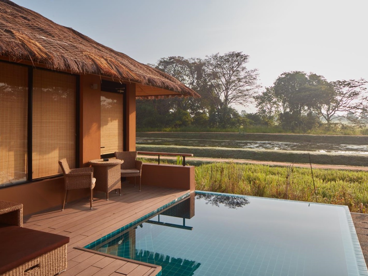 Pool at Water Garden Sigiriya in Sri Lanka