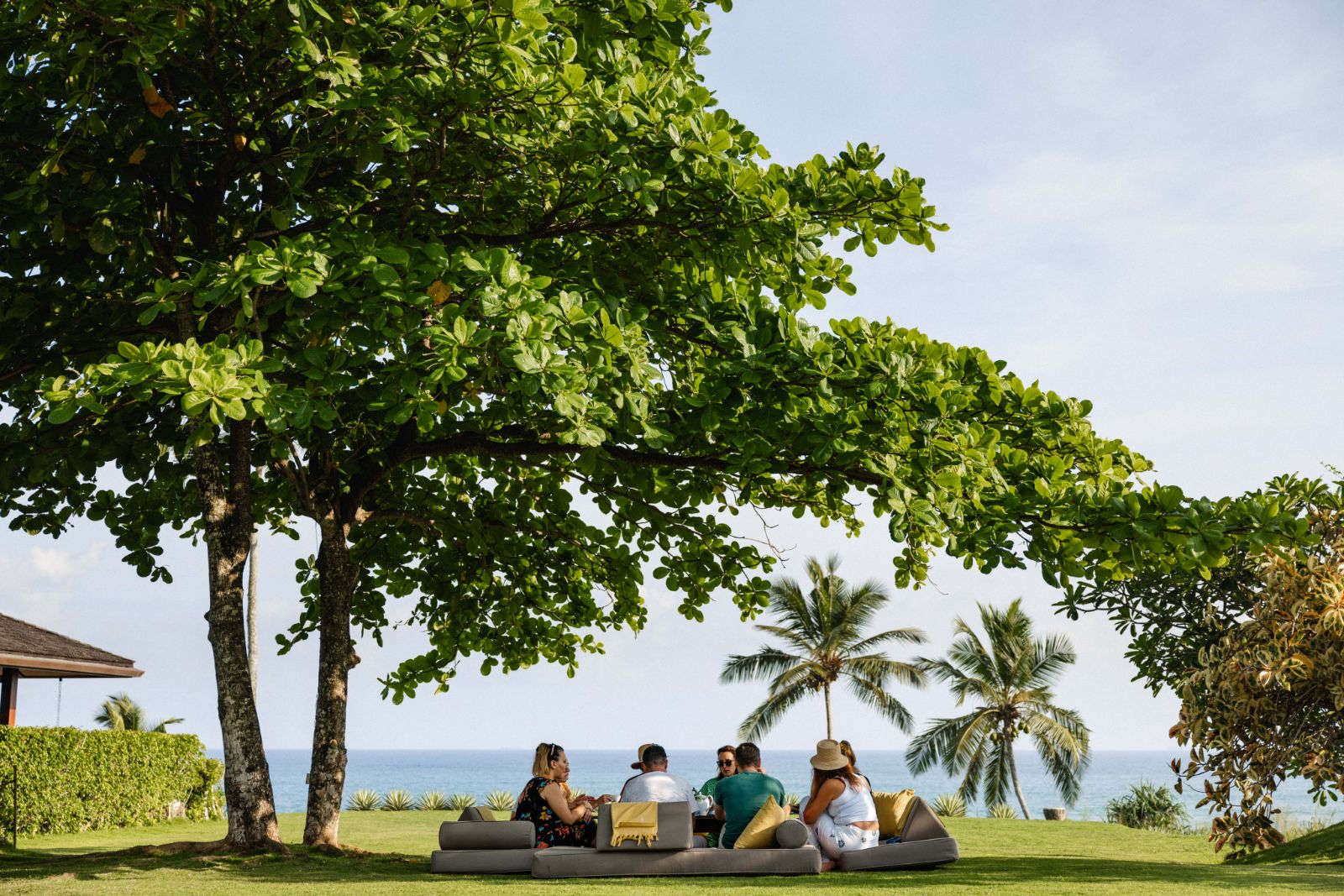 Afternon tea served on the lawn at ANI Sri Lanka on Sri Lanka's south coast