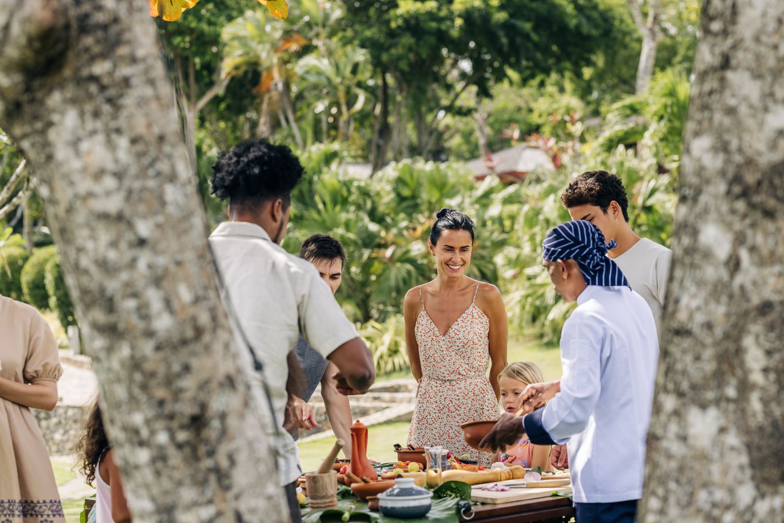 Cooking class on the lawn at ANI Sri Lanka on Sri Lanka's south coast