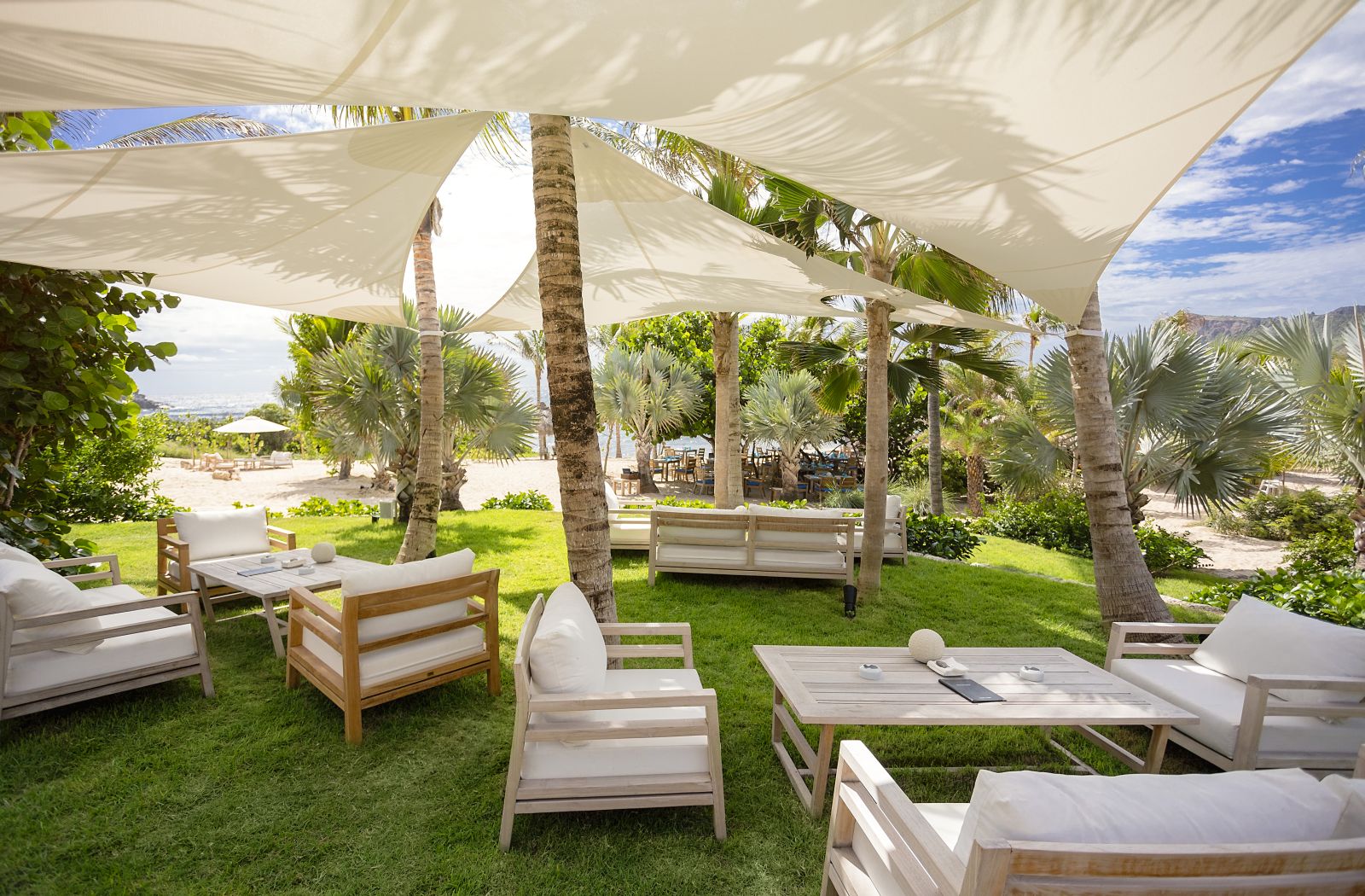 Relaxing in the shade at Hotel Le Toiny