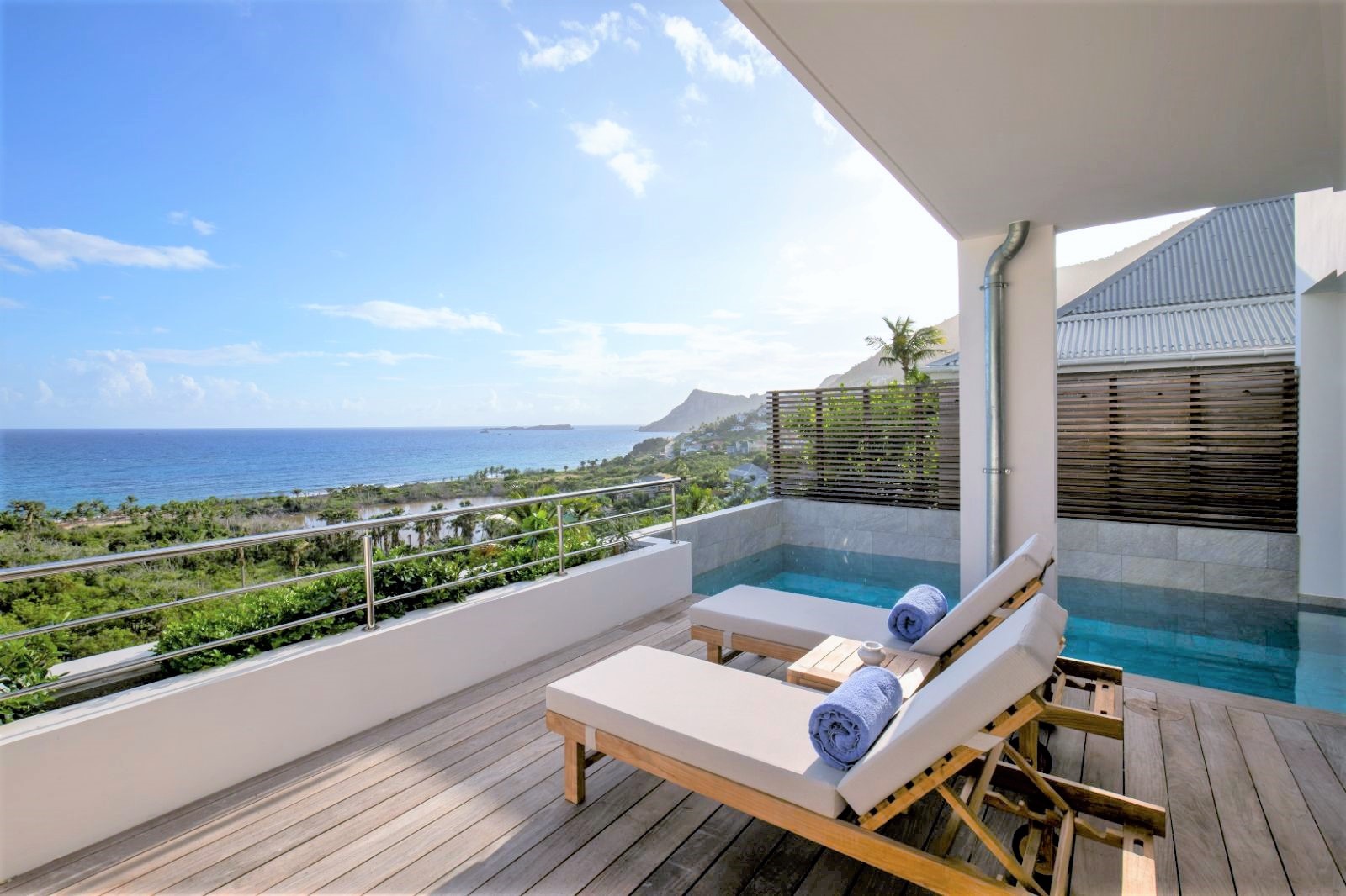 Duplex suite pool and terrace at Hotel Le Toiny in St Barths