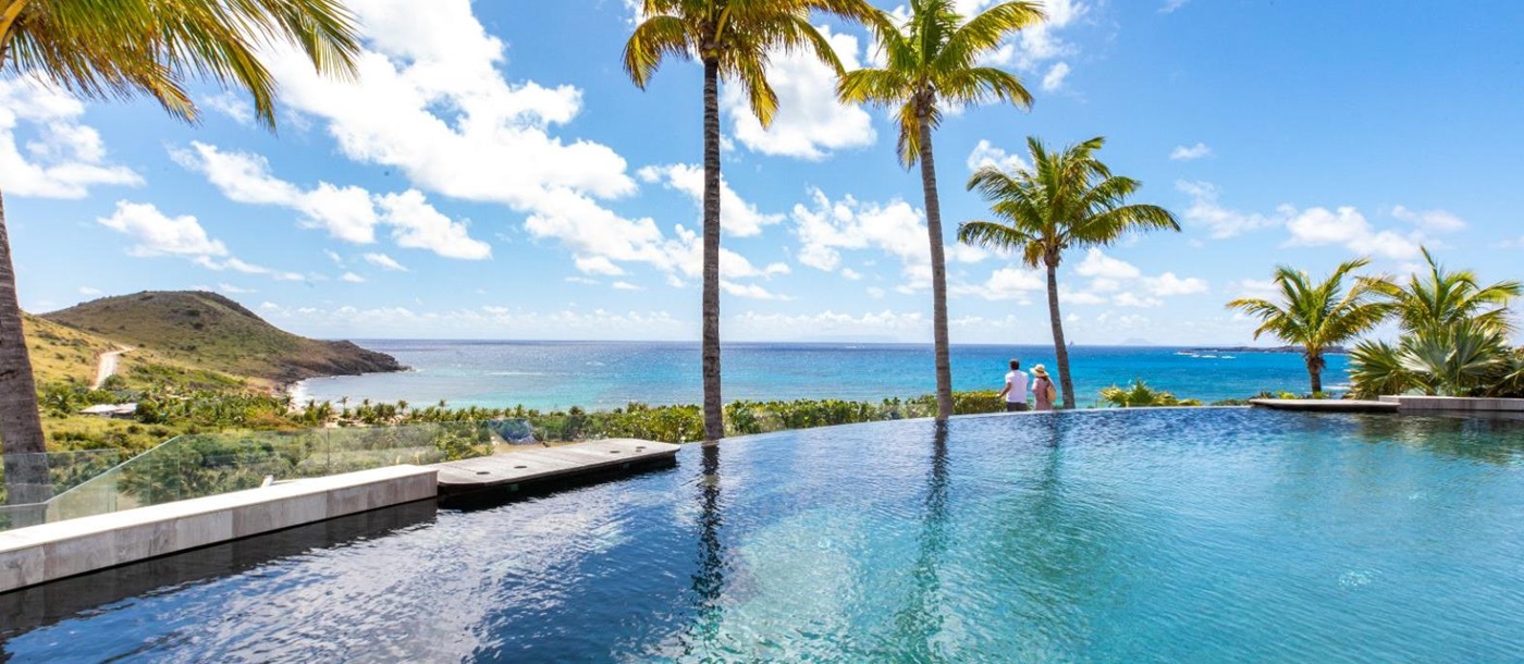 Infinity pool with ocean views at Hotel Le Toiny in St Barths