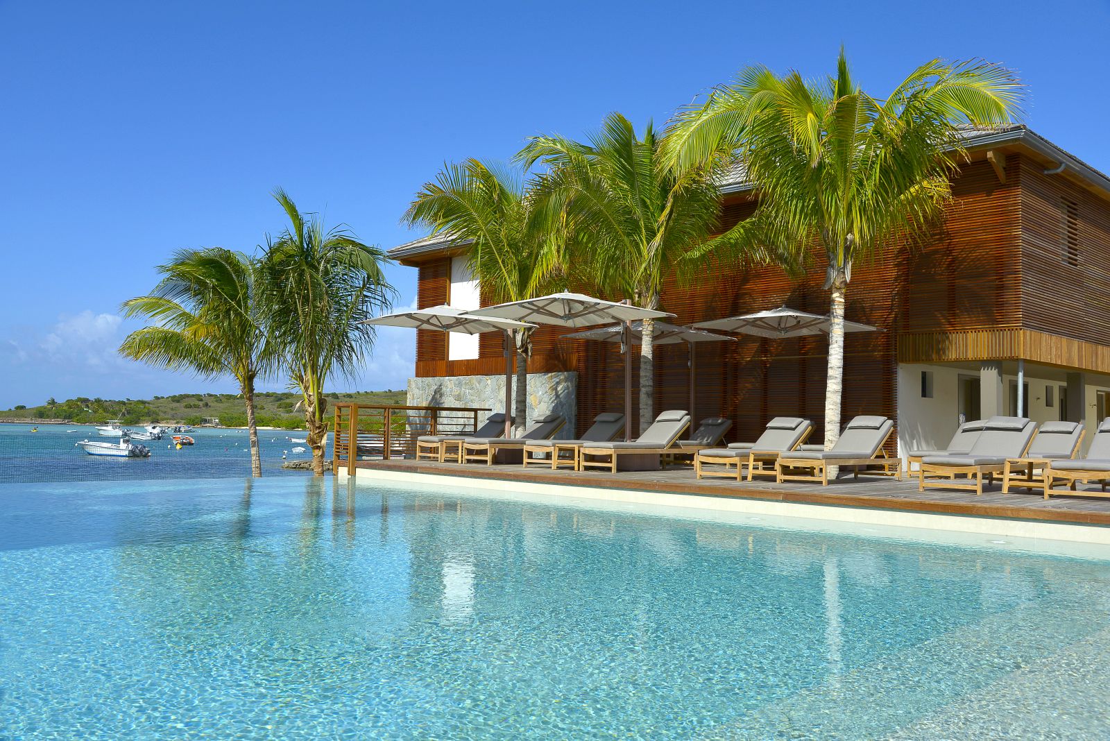 The simming pool at Le Barthelemy Hotel & Spa in St Barths