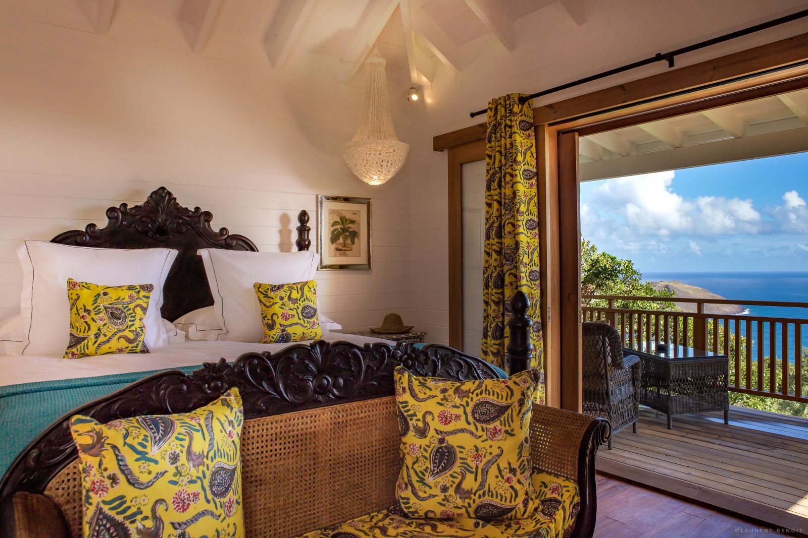 The view from a bedroom at  Villa Marie in St Barths