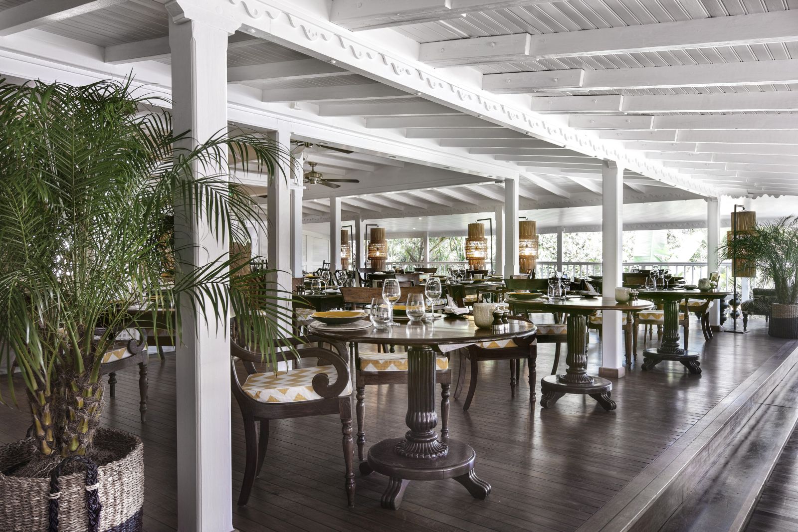 The dining area at  Villa Marie in St Barths