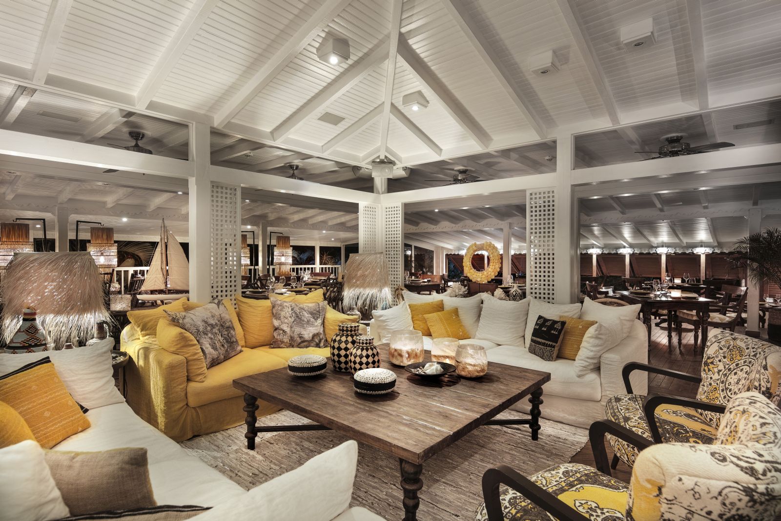 The main lounge area at  Villa Marie in St Barths