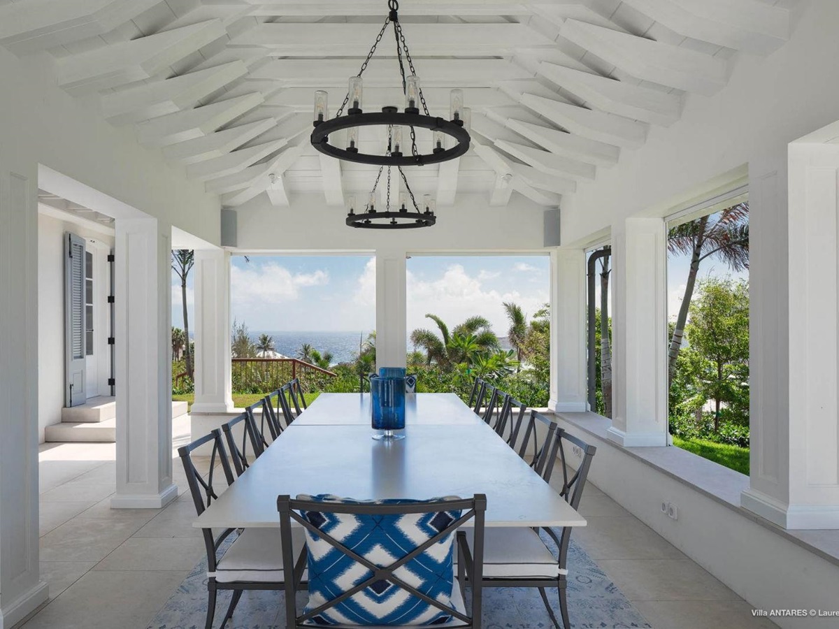 Villa Blanc, St Barths - outdoor dining pagoda
