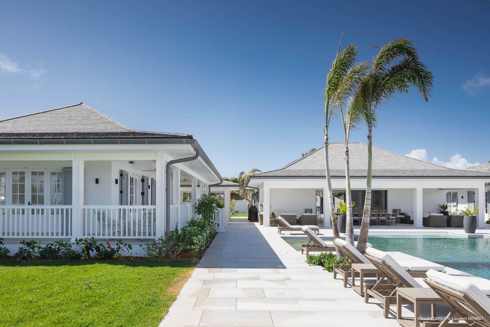 Villa Blanc, St Barths - villa and pool view