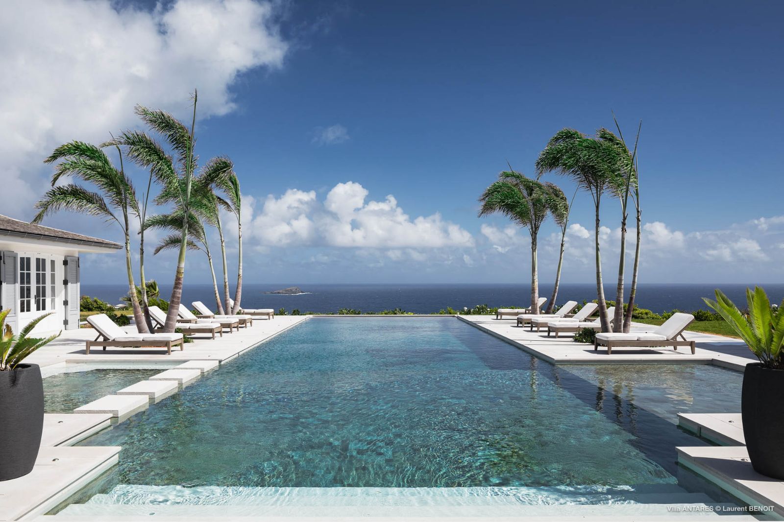 Villa Blanc, St Barths - pool with sea view