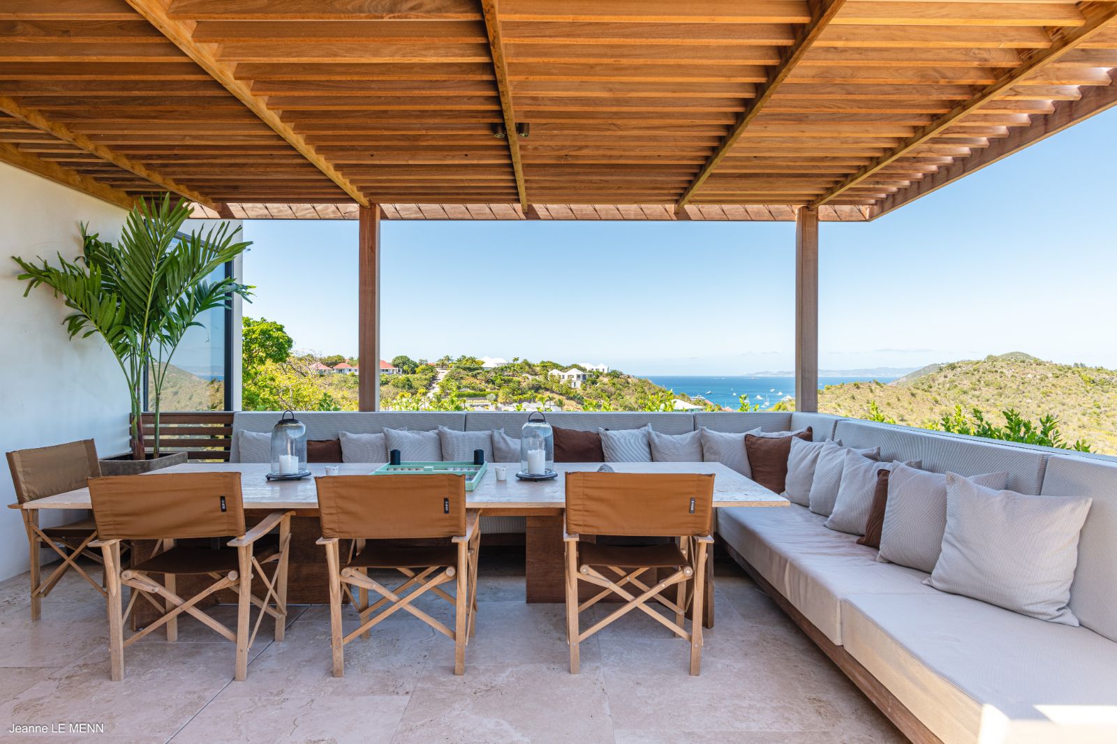 Dining terrace at Villa La Roche in St Barths