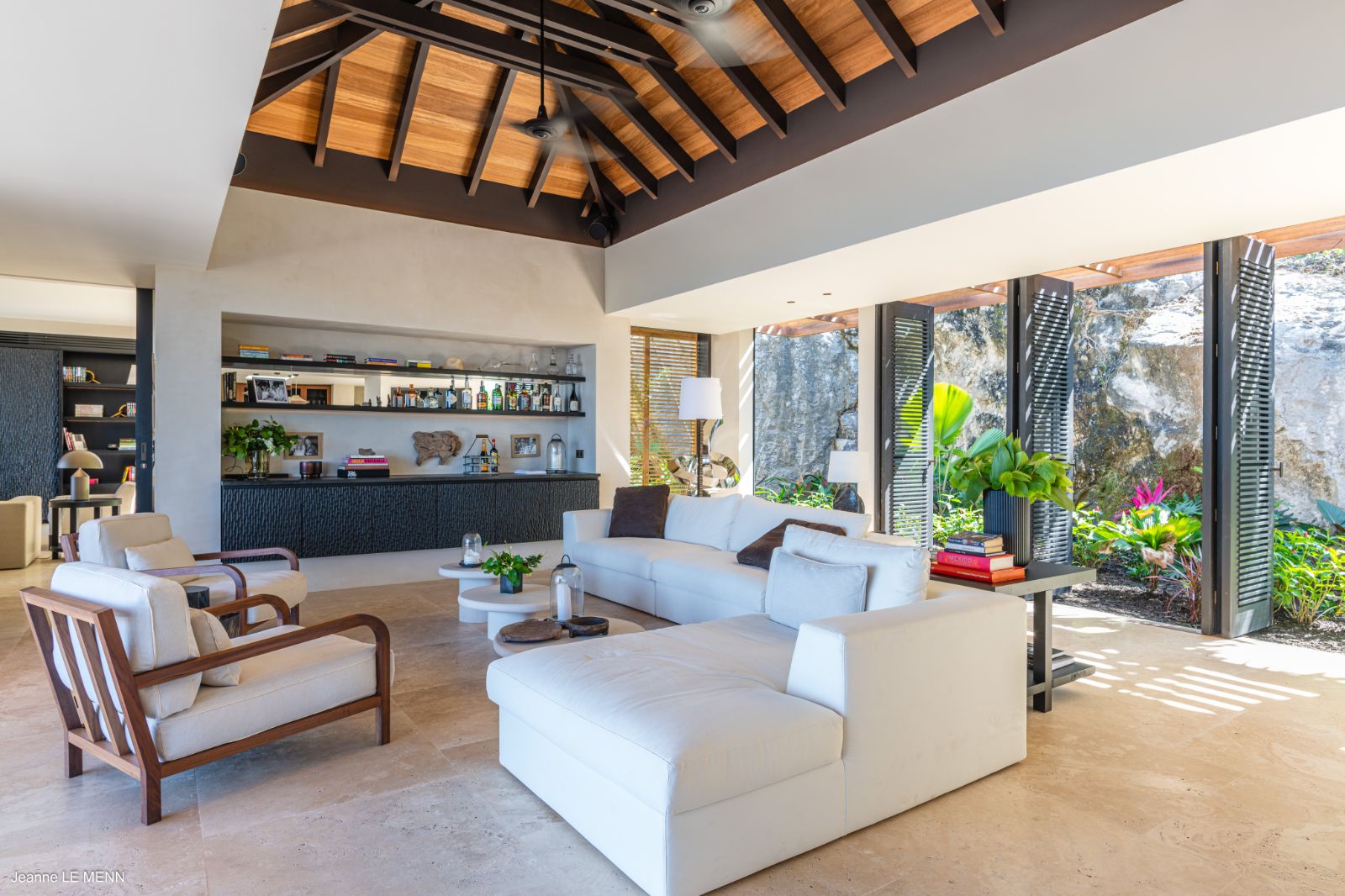 Living room at Villa La Roche in St Barths