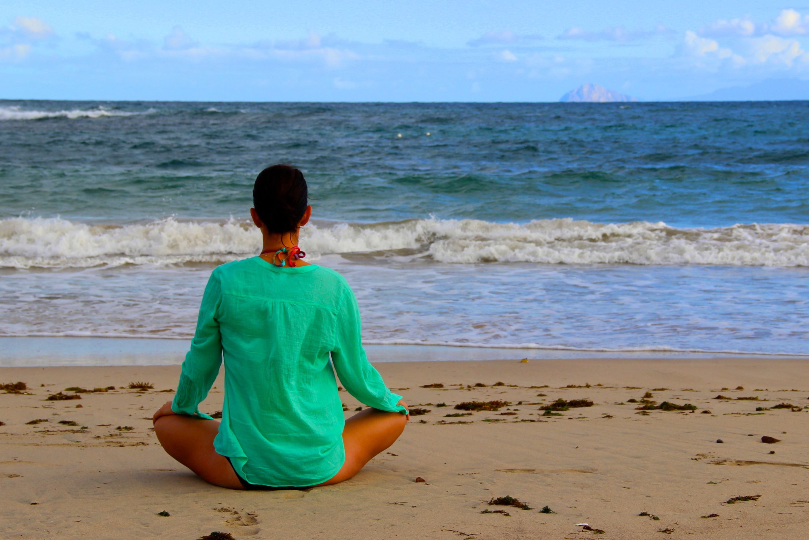 Meditation at the beach of Montpellier Nevis
