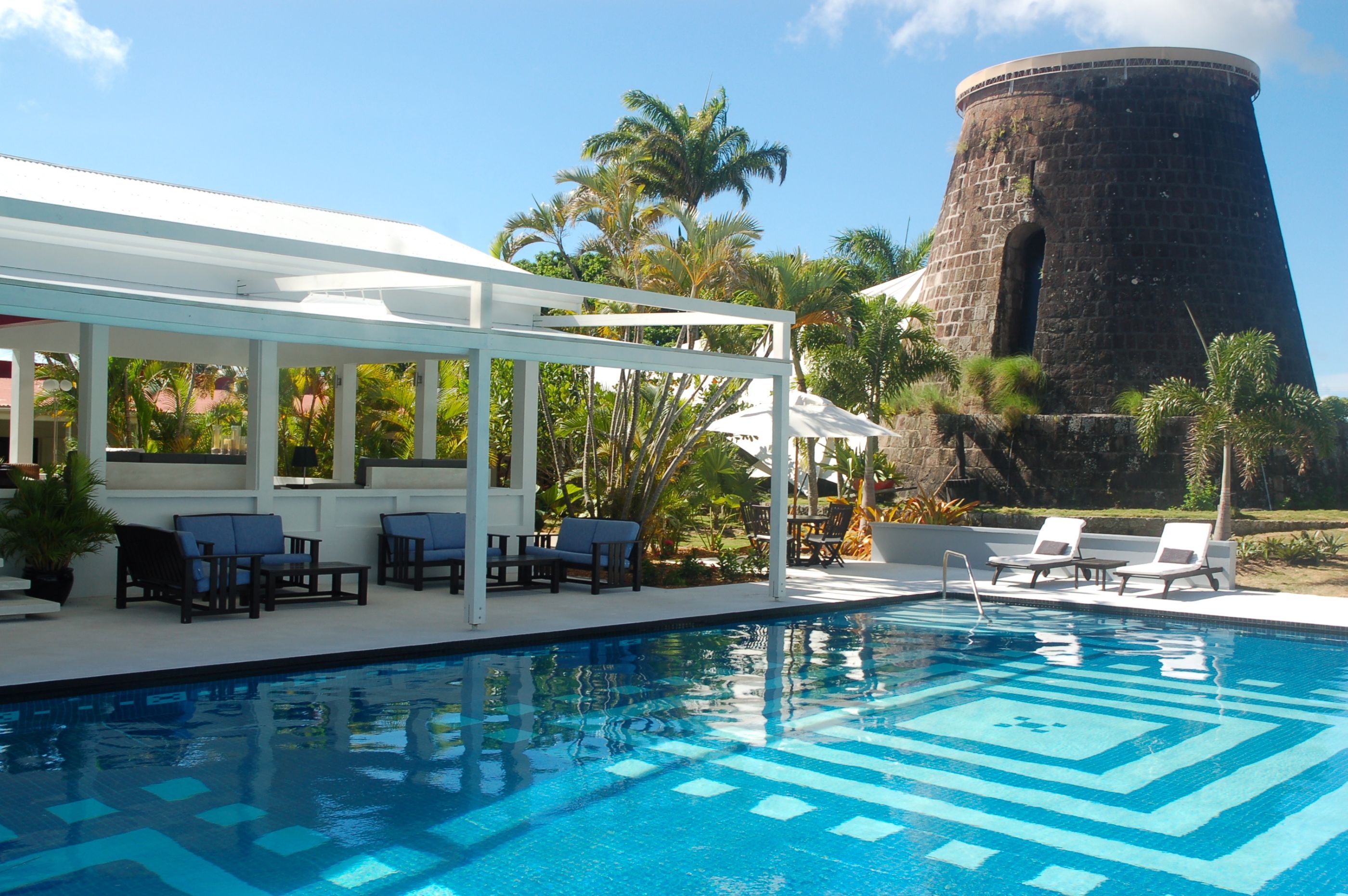 Swimming pool of Montpellier Plantation, Nevis