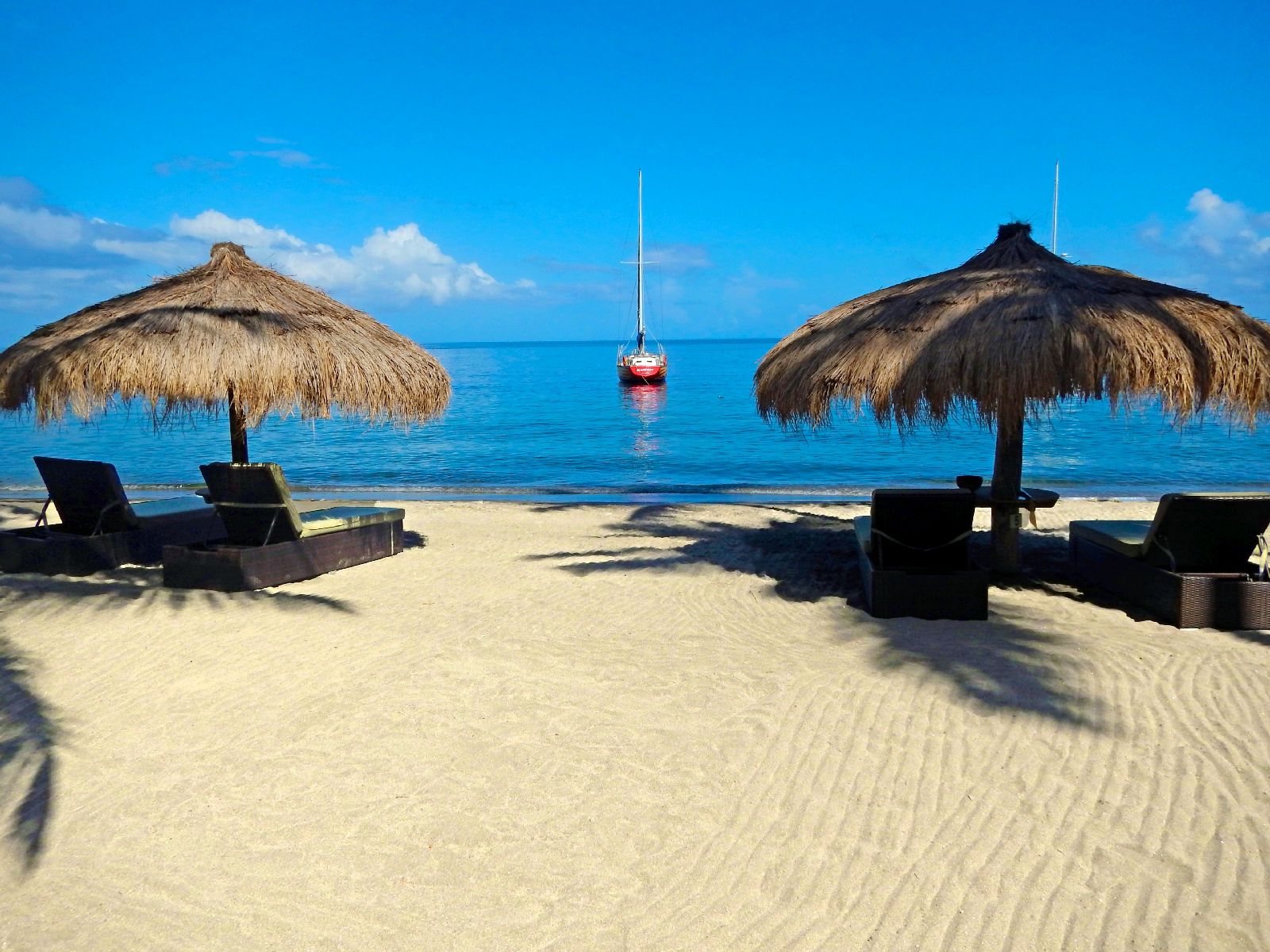 The beach at the Anse Chastanet resort in St Lucia