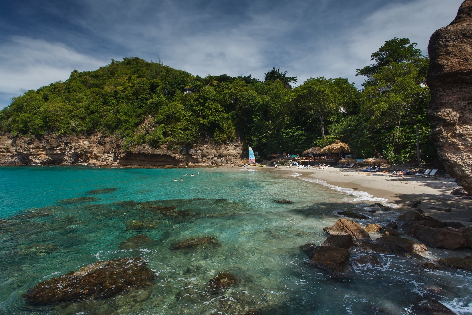 The bay of Cap Maison, St. Lucia