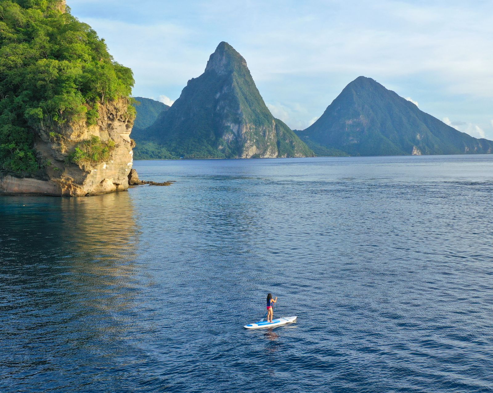 Stand up paddle boarding from Jade Mountain in Saint Lucia