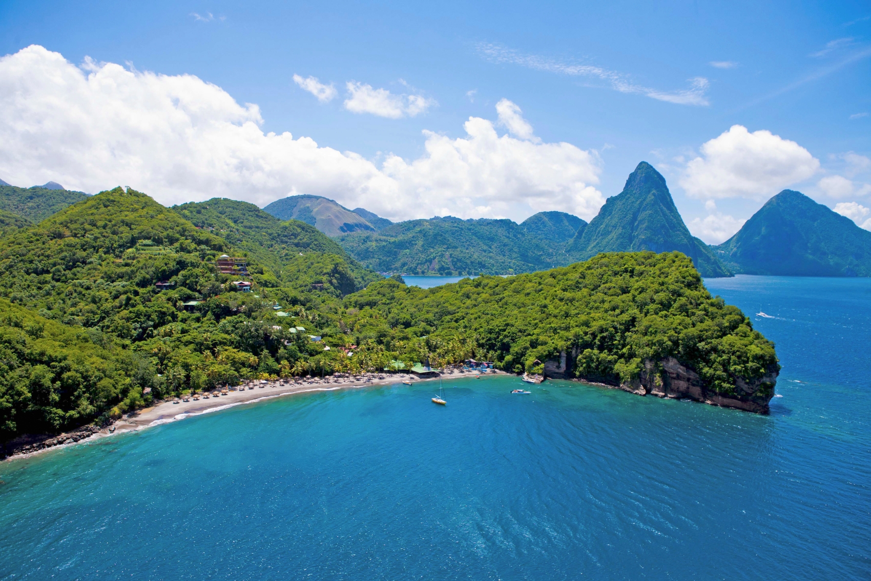 The bay near Jade Mountain, St Lucia