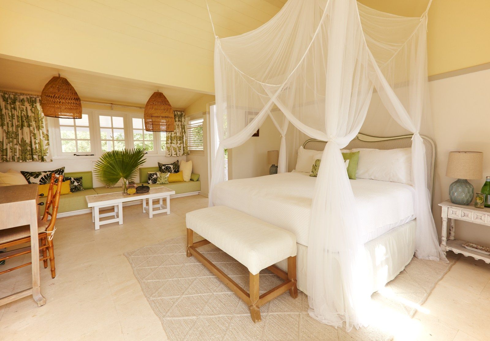 Cottage bedroom at The Cotton House, Mustique