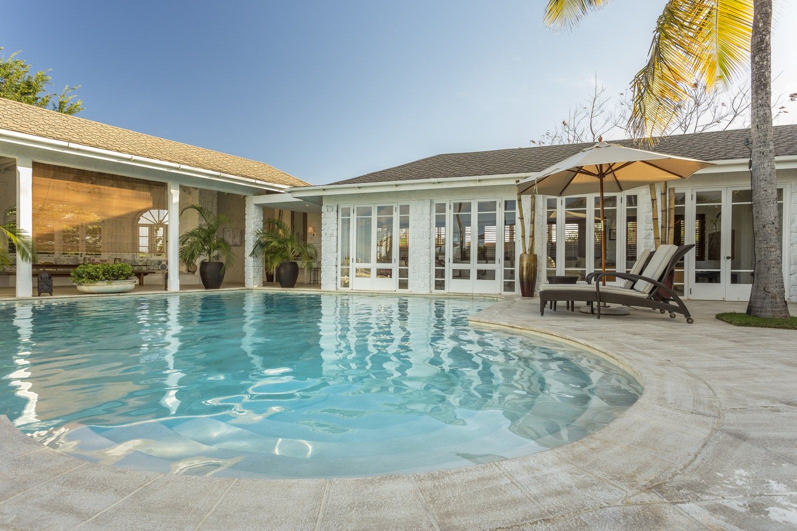 Private pool at The Cotton House, Mustique