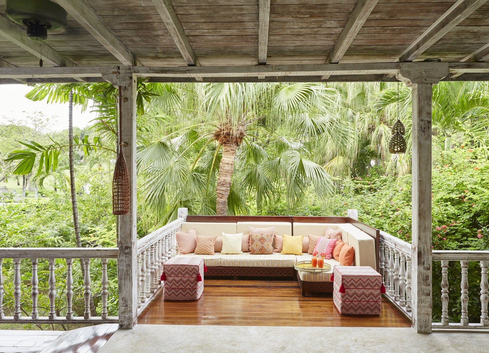 Seating area at The Cotton House, Mustique