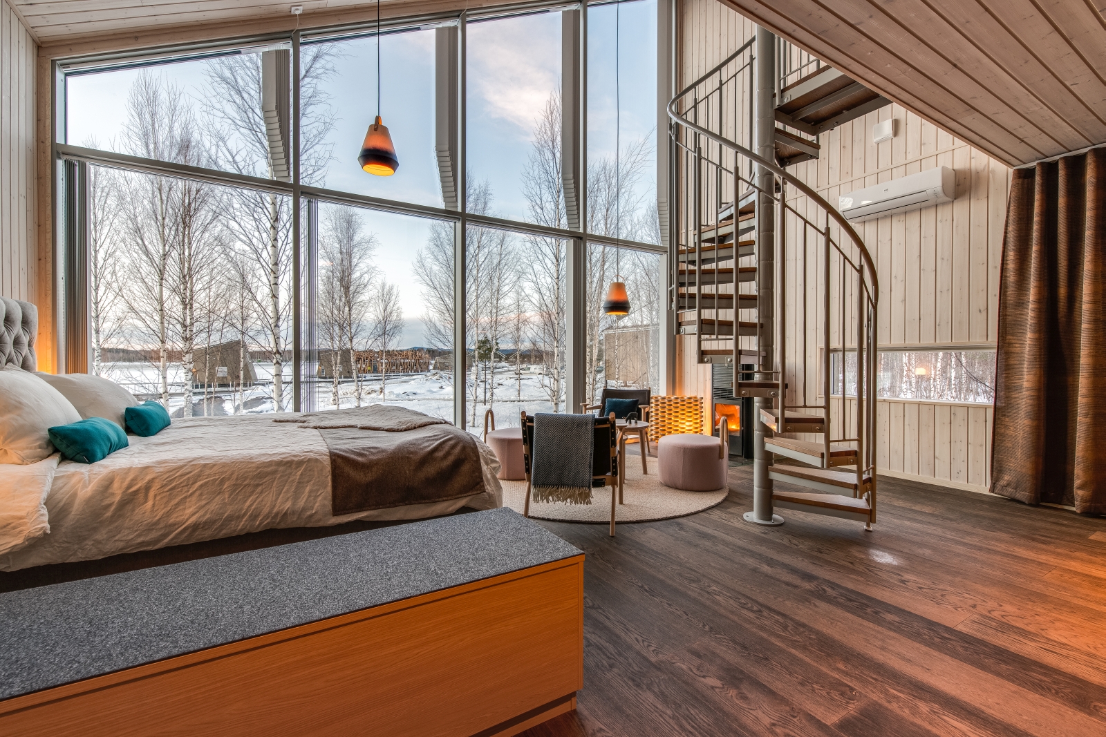 Bedroom at Arctic Baths in Sweden