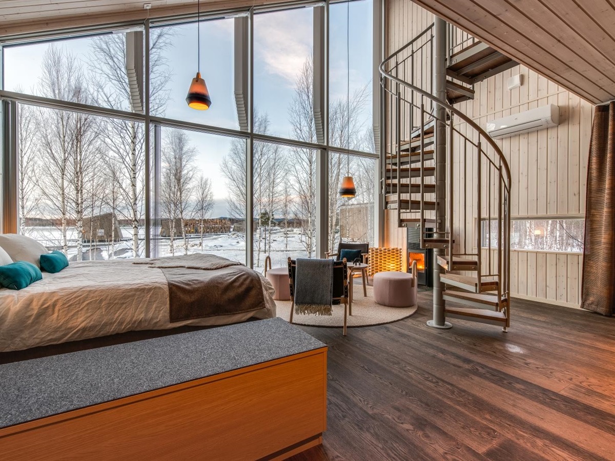 Bedroom at Arctic Baths in Sweden