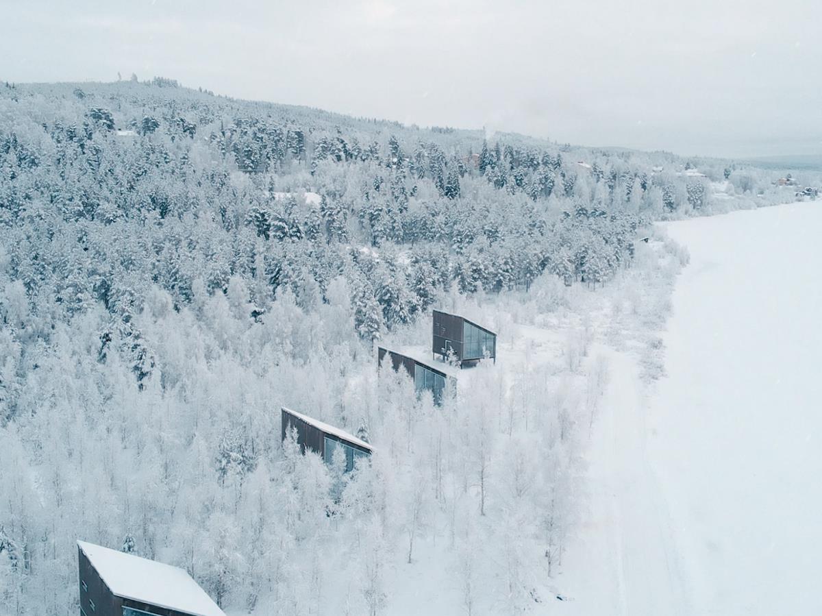 Cabins at Arctic Baths in Sweden
