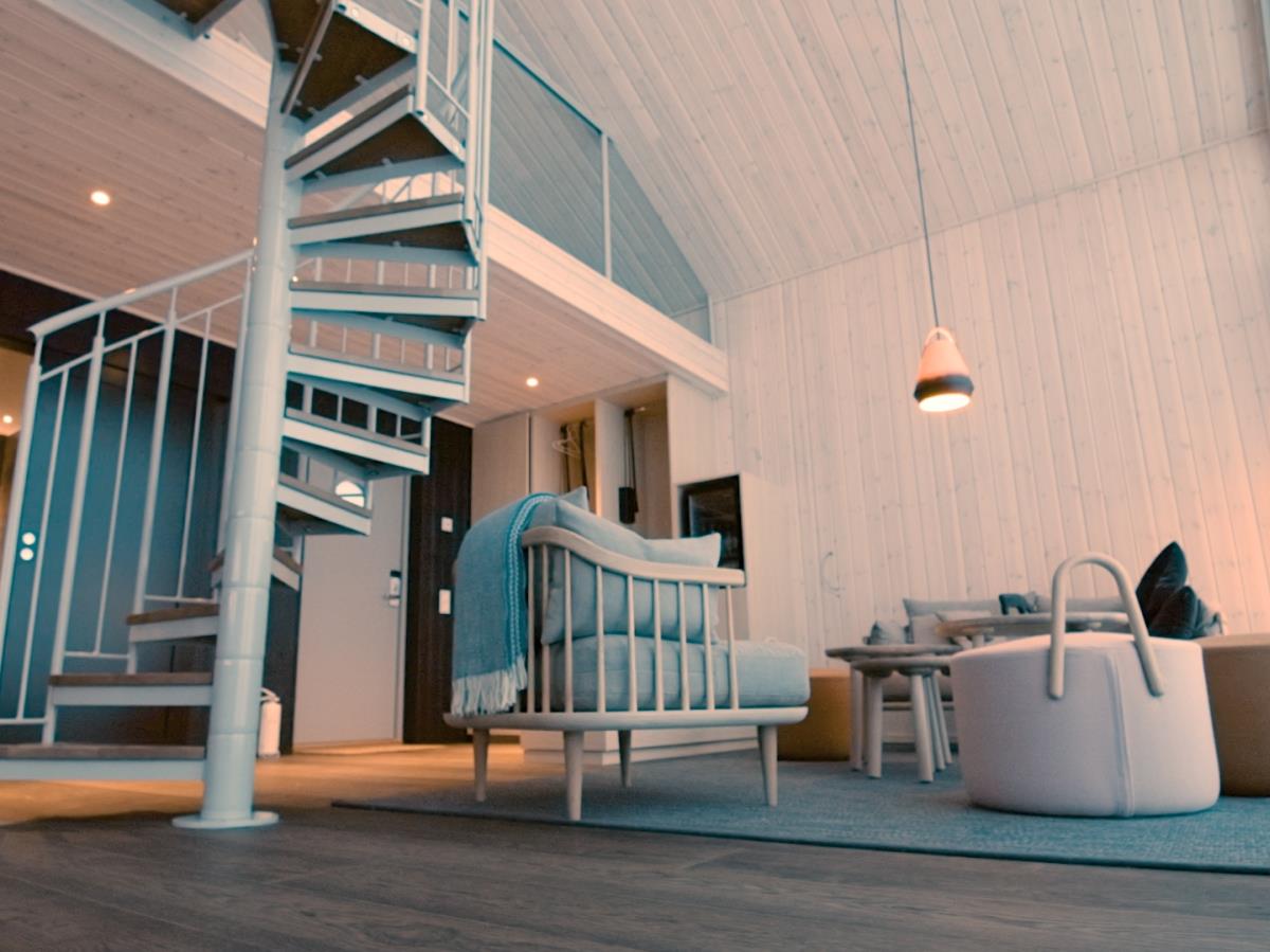 Living room at Arctic Baths in Sweden
