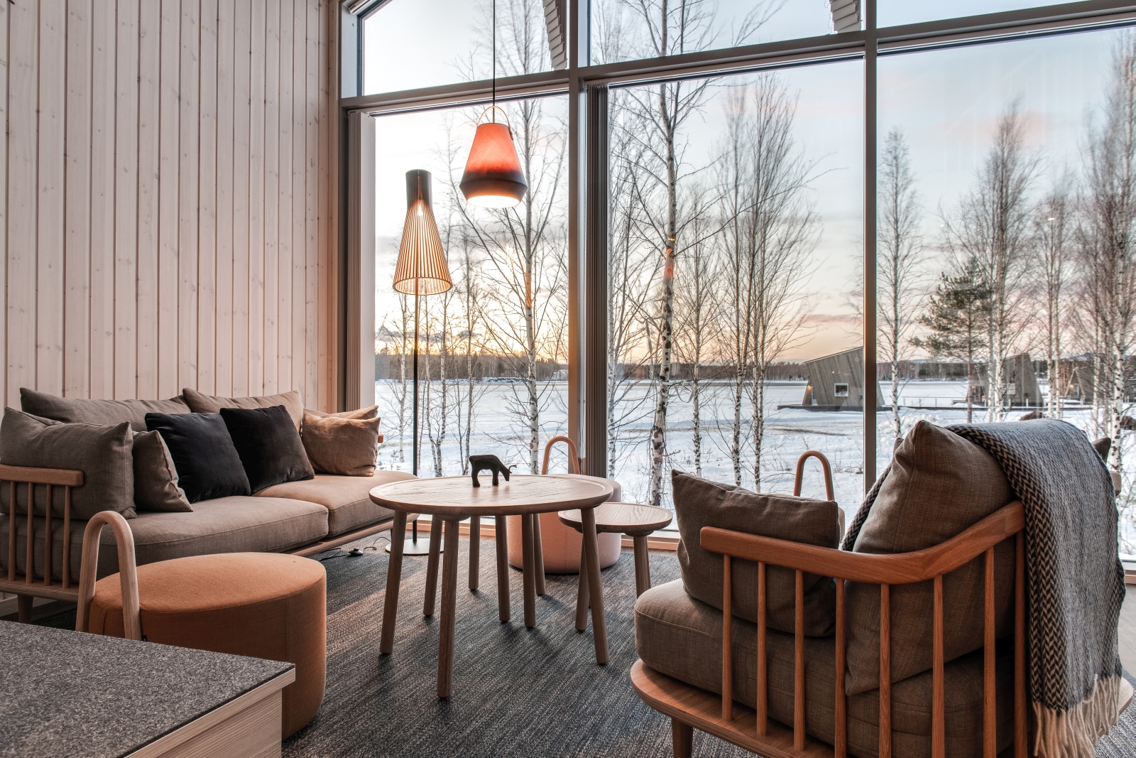 Lounge at Arctic Baths in Sweden