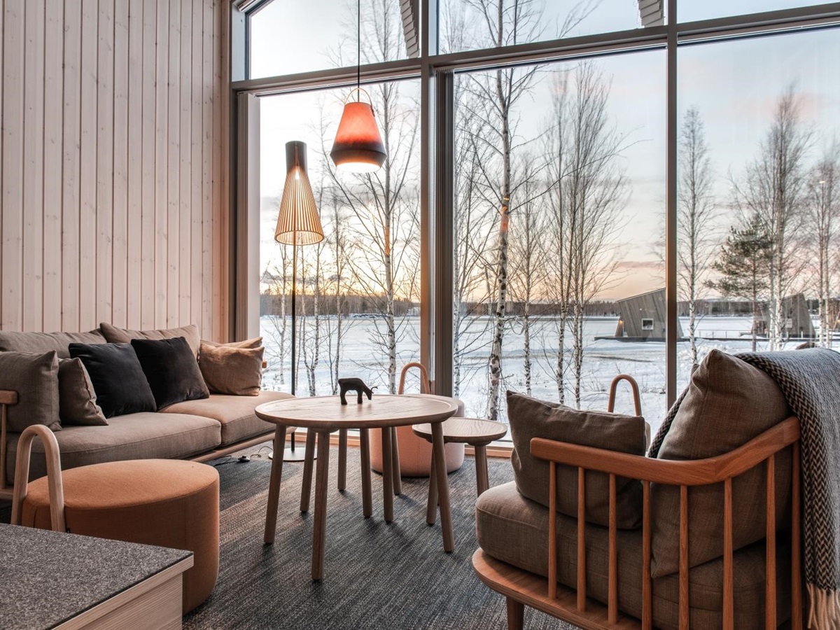 Lounge at Arctic Baths in Sweden