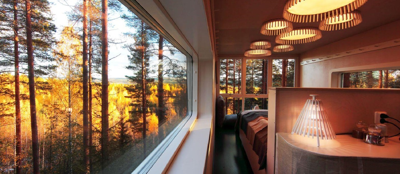 Cabin with forest views at the Treehotel in Sweden