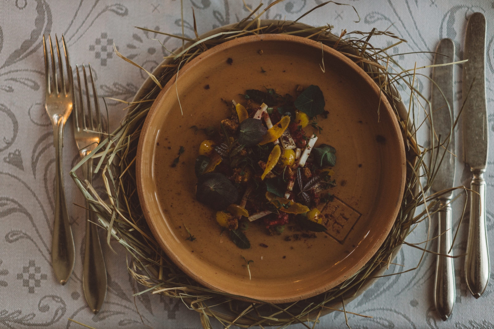 Rustic dining at Villa Sjotorp in Sweden