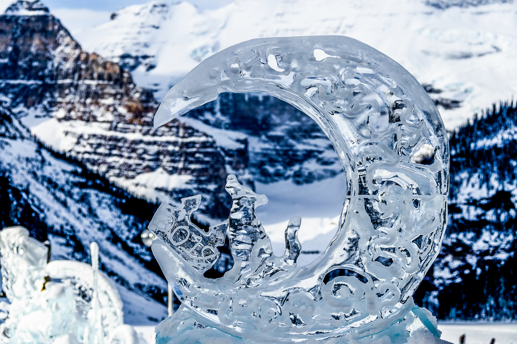 Ice sculpting at Aurora Safari Camp in Lapland, Sweden